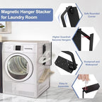 Magnetic Hanger Holder for Laundry Room, 1-Pack, Black - Image 5