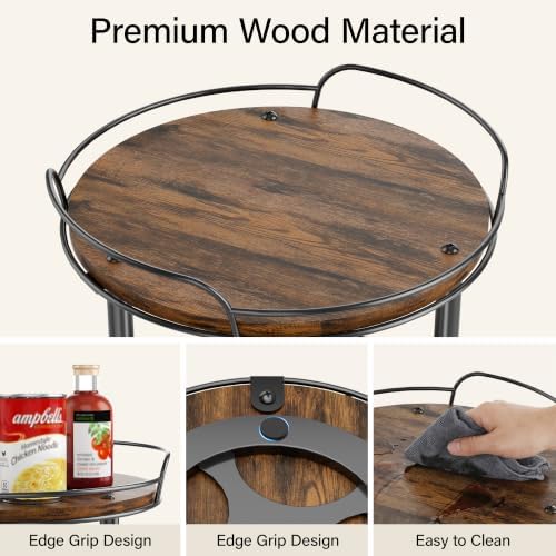 2-Tier Lazy Susan Spice Rack, 10'' Rotating Turntable for Cabinet - Image 6
