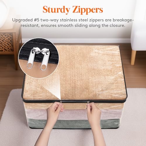 Lifewit 3 Pack Clear Clothes Storage Bags, 60L Blanket Storage with Zipper - Image 5