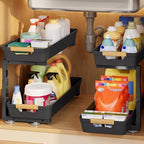 Homde Sliding Under Sink Organizer: 2-Pack Pull-Out Rack for Kitchen by Homde