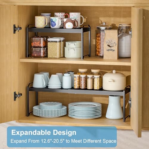 Expandable Cabinet Shelf Organizer, Adjustable kitchen Countertop Storage - Image 3