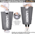 Large Laundry Basket, Laundry Hamper Bag with Handles, 95L Dark Grey - Image 5