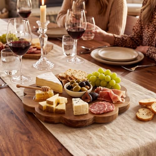 Maxdot 10 Inch Acacia Wood Lazy Susan Turntable Organizer, Classic - Image 6