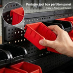 90Pcs Plastic Wall Mounted Storage Bins Parts Rack Nuts And Bolt Bins Organizer For Shop Garage for Screws, Nuts, Bolts, Nails, Beads, and Small Hardware Parts(YELLOW+BLACK, 90) - Image 4