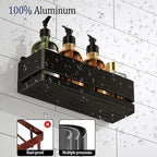 Shower Caddy,2-Pack Shower Shelf,no Drill Shower Organizer(Black) - Image 5