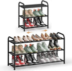 SONGMICS Expandable Shoe Rack, 3-Tier Shoe Organizer, Holds 6-12 Pairs by Unknown