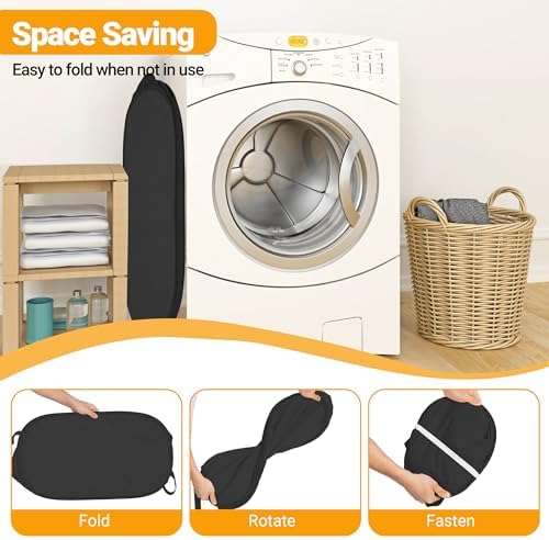 Pop Up Laundry Hamper with Side Pockets, Foldable Laundry Basket Reinforced, Privacy Protection Collapsible Basket, Sturdy and Lightweight Clothes Hamper for Dorm, Bedrooms, Bathrooms, Travel black - Image 5
