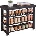 SONGMICS Bamboo Shoe Bench with Seat, 11.3 x 27.6 x 20.5 Inches by SONGMICSbySONGMICSHOME