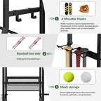 Sports Equipment Organizer Garage Organization , Golf Bag Storage Rack, Organizer for 2 Golf Bag , Indoor/Outdoor Ball Storage Bins for Toy Sports Gear Storage, Ideal for Home, Garage, Club, Basement - Image 2