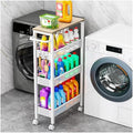 Vivihomety 4-Tier Slim Utility Rolling Laundry Cart with Wheels, Metal by EndlessStorage