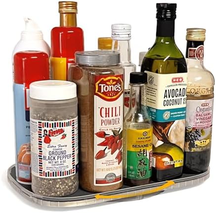 Mighty Susan 1-Tier Lazy Susan Organizer for Cabinet, Steel Reinforced by InspiredProducts