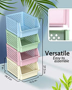 Skywin Stackable Storage Bins Open Front for Pantry Storage, 4 Pack - Multi - Image 2