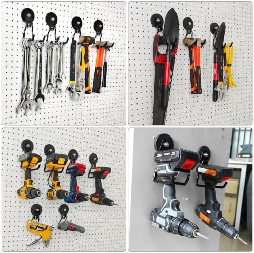 3-H Heavy Duty Magnetic Hooks,No-Drill Garage Power Tool Holder, 4 Pack - Image 6