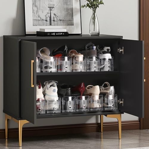 Shoe Slots Organizer 12 Pack - Shoe Stacker,3 Levels Adjustable,Space Savers 50%,Double Layer Holders for Closet (Transparent),Organizador de Zapatos - Image 6