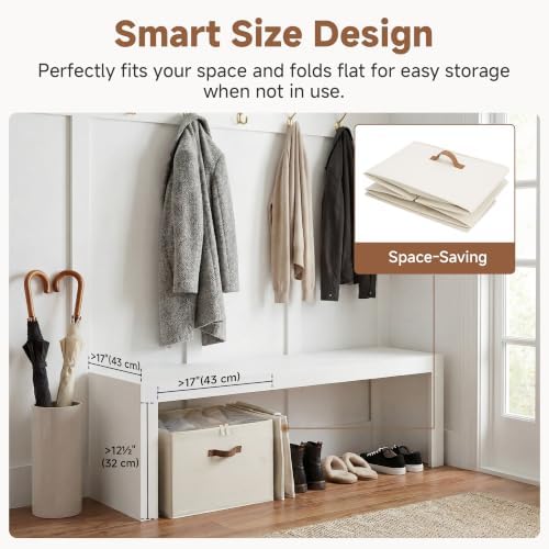 StorageWorks 2-Pack 32-Pair Shoe Storage Organizer for Closet, Beige - Image 2