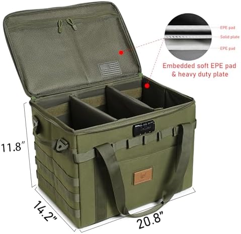 Tactical Camping Storage Bag - 38L Utility Tote Bag Organizer with Combination Lock and Shoulder Strap - Image 2