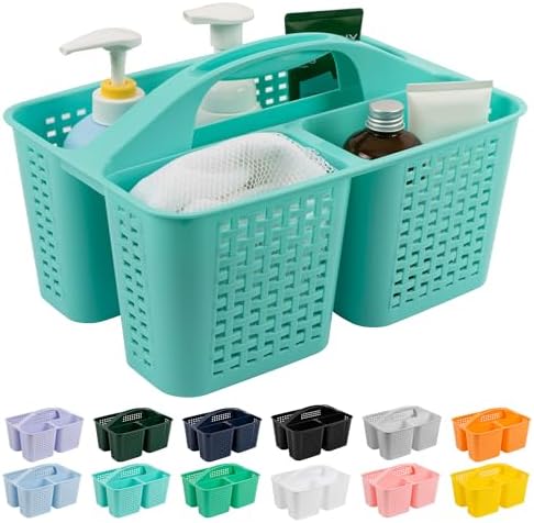 Tiawudi Portable Shower Caddy, Caddy Organizer with Handle, Plastic Shower Basket Hold Soap, Shampoo, Hair Supplies and Beauty Products, Cleaning Supplies Organizer for Home, Dorm, Shelf and Cabinet by Tiawudi