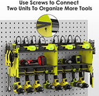 CCCEI Wall Mount Modular Tool Charging Organizer, Green, 2 Pack, 3 Tier. - Image 6