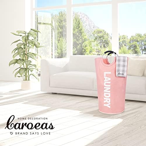 Caroeas 90L Laundry Basket (13 Colors), Waterproof Laundry Hamper, Laundry Bag with Padded Handles, Clothes Hamper Stands Up Well, Collapsible Laundry Basket Easy Storage - Image 2