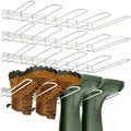 Boot Rack - 8 Pair Wader Hangers Wall Mount Boot Organizer for Tall Boots, Heavy Duty Boot Hangers Holder Sturdy Metal Wall Mounted Shoe Rack for Garage Mudroom Closet Entryway White 4 Pack by Plowatxi