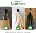 Evelots 2-Pack Cat Over-the-Door Hooks, Strong Metal Organizer, Black - Image 4