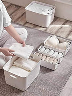 Set Of 3 Plastic Storage Bins,Versatile Kitchen Pantry Organization and Storage,for Plastic Storage Container Under Bed,Under Sink Bathroom Organizer (White, 3 Pack Small - Image 2
