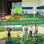Blosssound Golf Putter Stand for 8 Clubs & 12 Balls Wooden Golf Club Holder Golfs Rack Display Organizer Storage with Artificial Grass Mat for Sports Indoor Home Garage Accessories - Image 6