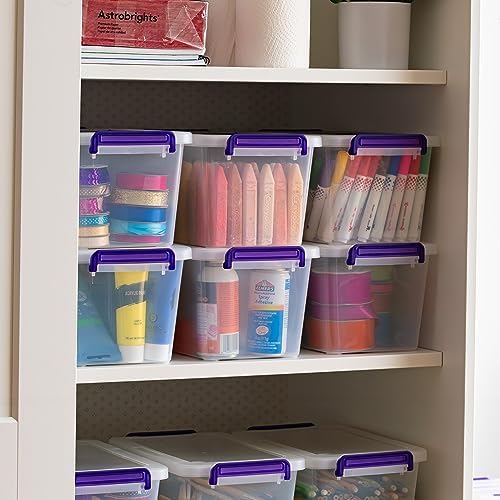 IRIS USA Storage Bins with Lids |Made in USA| 5 Qt - (6-Pack) - Clear - Image 4