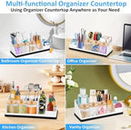 Bathroom Organizer Countertop, White Silicone Toothbrush Holders for Bathrooms with 3PCS Qtip Holder Dispenser, Toothbrush and Toothpaste Holder for Bathroom Counter Organization Storage Vanity - Image 6