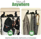 Evelots Over The Door 4 Hook Towel/Coat Rack Hanger Organizer, Kitty Cat Design-Easy No Tool Installation-Black Iron-Holds 20 lbs. - Image 4