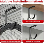Bike Hooks for Garage Ceiling Mount Rack, Add on Storage Flat Hook, 4 Pack - Image 4
