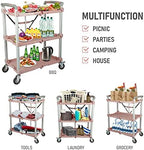 Olympia Tools 89-354 Pack N Roll Collapsible Service Cart, XL, 300LB Capacity, Rose - Image 7