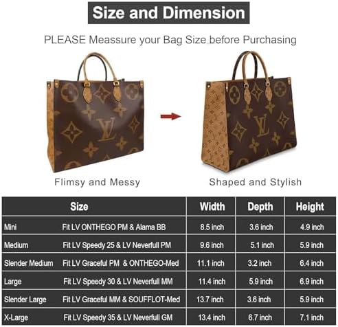 OMYSTYLE Purse Organizer Insert, Felt Tote Bag Organizer Insert with 5 Sizes, Handbag Dividers for Inside Purse, Compatible with Longchamp, Neverful, Speedy and More - Image 5