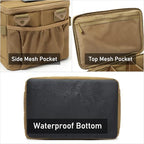 Tactical Camping Storage Bag 18L Tactical Utility Tote Bag Camping Cookware Organizer Trunk Organizer (Khaki) - Image 4