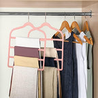 Velvet Pant Clothes Hanger Space Saving Non Slip Hanger Jean Slack Hangers | Multiple Velvet Hanger Closet Organizer Storage and Organization for Jeans,Scarf,Tie((Pink, 5) - Image 6
