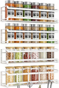 Bunoxea Spice Rack Wall Mounted 4 Pack, White,11.41x2.75x2.75in by Bunoxea