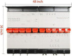Ultrawall Pegboard Wall Organizer, 48 X 36 inch Garage Storage Pegboard - Image 3