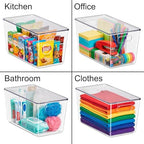Sorbus Clear Storage Bins with Lids for Kitchen (Extra Large, 8 Pack) - Image 3