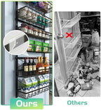 Mefirt Over The Door Pantry Organizer, Wall Mount Spice Rack 8-Tier Black - Image 5