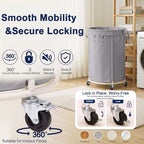 150L Large Capacity Rolling Laundry Basket Hamper with Wheels, Clothes hamper and Removable Bag for Home, Laundry Room, Bedroom, Bathroom, Apartment, Dorm - Image 3