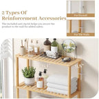 Over The Toilet Storage, Freestanding 2-Tier Bamboo Bathroom Shelves, Above Toilet Organizer for Home Washroom, Bathroom Decor (Natural) - Image 5