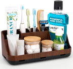 GFWARE Wood Toothbrush Holders for Bathroom Organizer with Drain Holes by GFWARE
