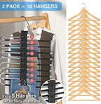 9 Layers Pants Hangers Space Saving Non-Slip Closet Organizer 4 Pack | Metal Space Saving Hangers Multi-Layer Multifunctional Rack Closet Organizers and Storage for Skirts Jeans Trousers(Black) - Image 3