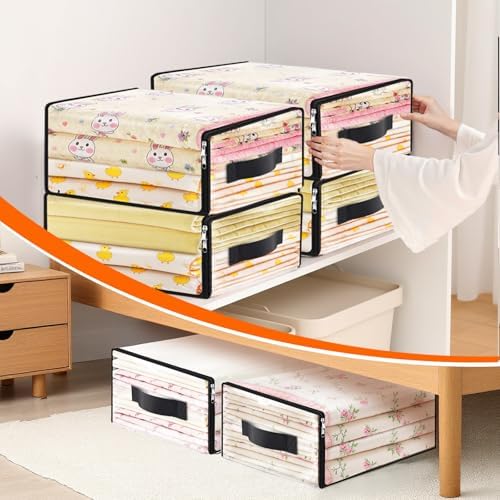 SpaceWhisper Clear Sheet Storage Bags, 8 Pack, 17.7 x 15.7 x 7.9 in | Sheet organizers and storage, zippered closure, thick plastic, reinforced handles, clothes, blankets, under-bed storage - Image 7