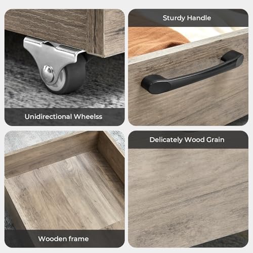 TIOPGHAD 2-Pack Under Bed Storage Drawers with Wheels, Brownish-Gray - Image 6