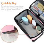 Lifewit Mesh Shower Caddy Bag Portable for College Dorm Room Essentials, Hanging Organizer Basket, Quick Dry Tote Bag for Camping, Bathroom, Beach, Travel, Large, Pink - Image 5