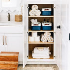 OrganiHaus 12x8in Canvas Storage Baskets, 3 Pack - Fabric Bins for Shelves - Image 5