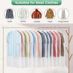 Carbrea 2 Pack Translucent Garment Bags for Hanging Clohes - 24" x 42" - Image 6