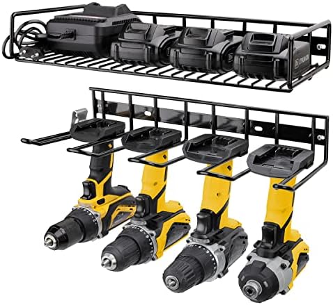 UNITEDPOWER Wall Mounted Power Tool Organizer Holder, Heavy Duty Utility Storage Rack for Battery Powered Hand Tools, Cordless Drill Rack, Workshop, Shed, Garage, Home by UNITEDTOOLSUNITEDPOWER
