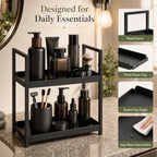 2 Tier Mens Bathroom Counter Shelf Organizer for Skincare Makeup - Image 5